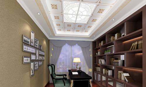 奧邦說在這么美的書房看書,就是清爽舒適